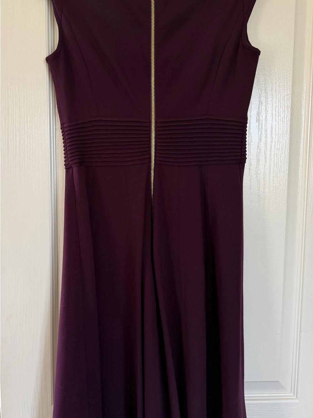 Eliza J Plum Delfine Ponte Cap-Sleeve Fit-and-Flare Dress - Picture 4 of 5